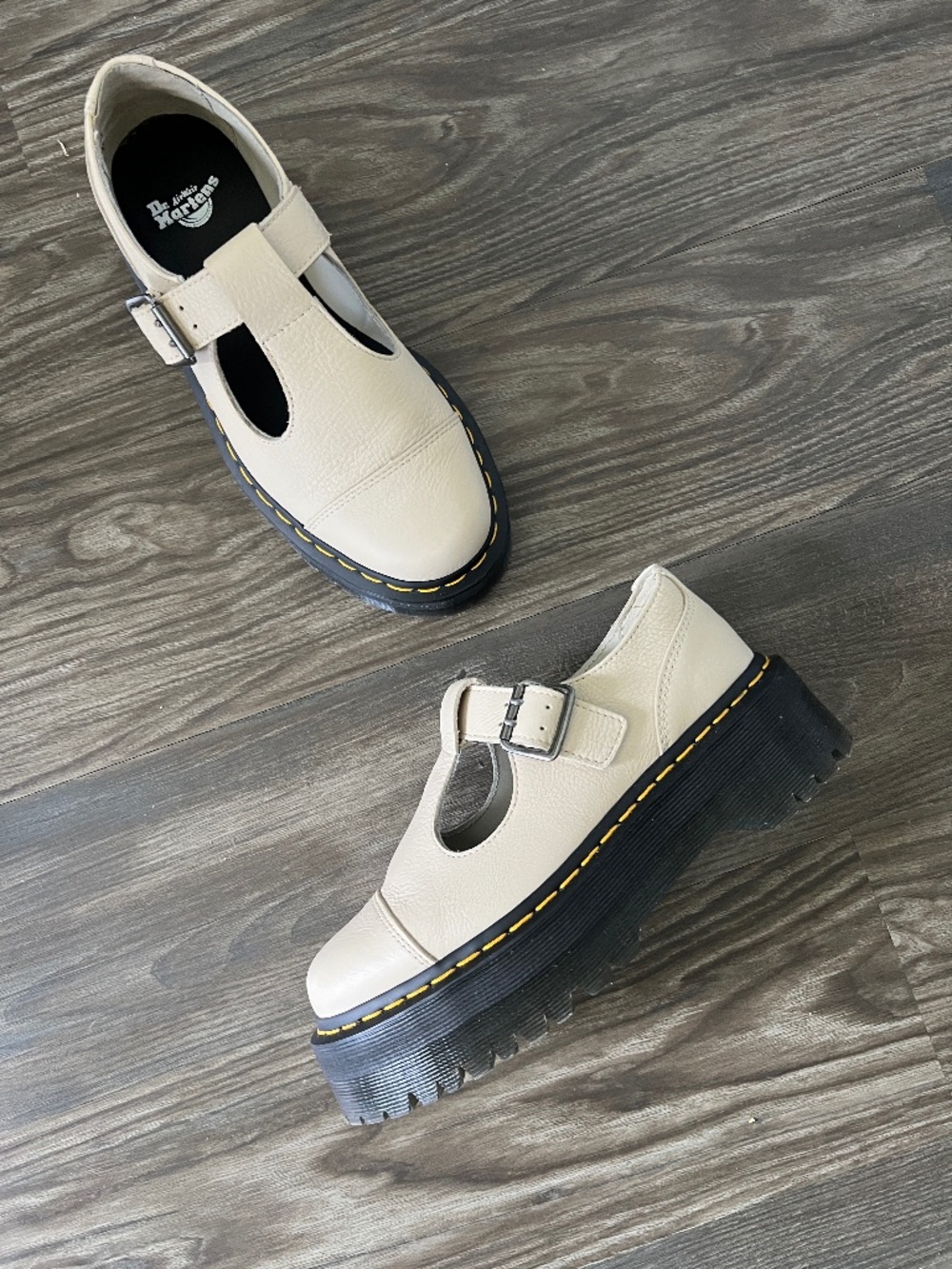 Dr. Martens Cream Platform Mary Janes - US 7 - Picture 1 of 8